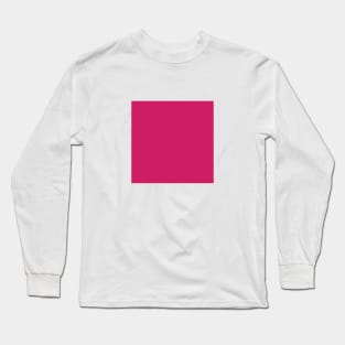 Solid Rouge Dark pink Monochrome Minimal Design Long Sleeve T-Shirt